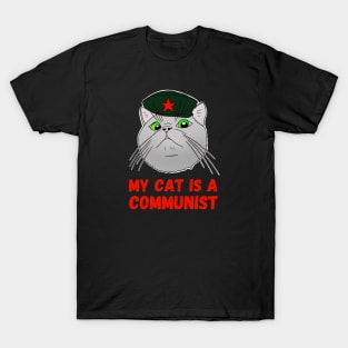 My cat is a communist - a funny Che Guevara cat T-Shirt